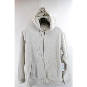 Original Favorites Full Zip Jacket Organic Cotton Hoodie Gray XL